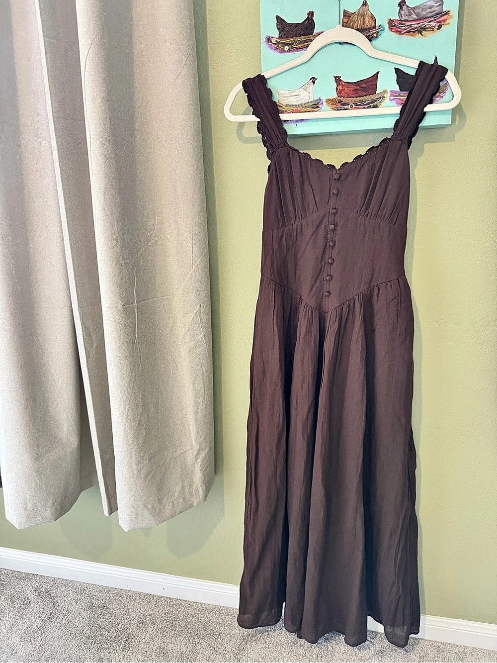 American Eagle Maxi Dress Brown Size Small NWT